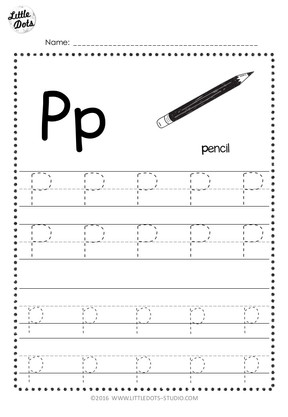 Free Letter P Tracing Worksheets