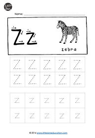 Free letter Z tracing worksheets