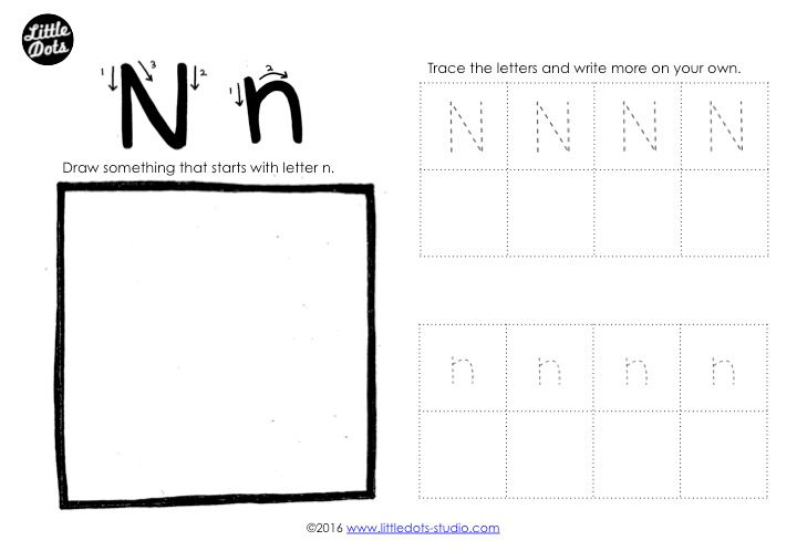 preschool letter n activities and worksheets