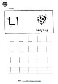 Free letter L tracing worksheet