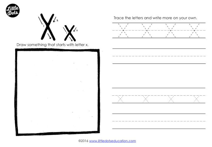 preschool letter x activities and worksheets