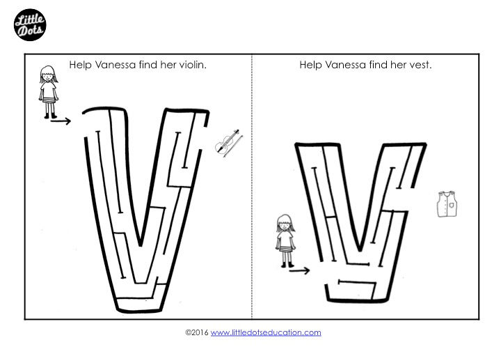 preschool letter v activities and worksheets