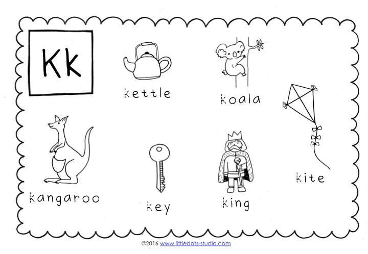 preschool letter k activities and worksheets