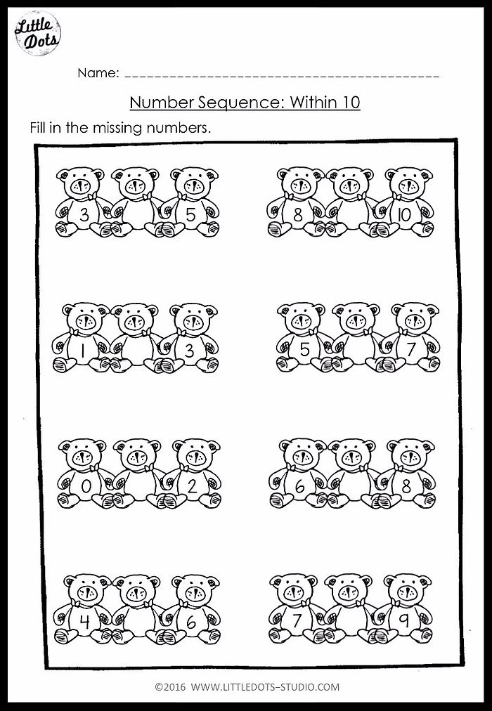Kindergarten Math Number Sequence Worksheets and Activities kindergarten-math-number-sequence-worksheets-and-activities