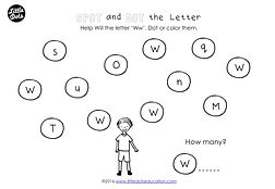 Preschool Letter W Activities and Worksheets