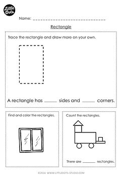 Free kindergarten rectangle shape worksheet. Learn the basic properties of rectangle shape and find rectangle shapes in pictures.