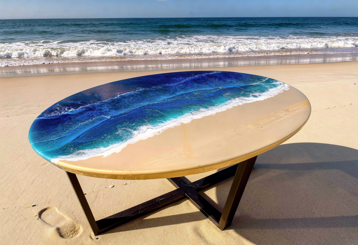 Oceans Breath - Eternal Waves Captured in Resin