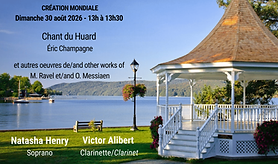 Événement : création mondiale du premier Chant du Huard pour Soprano et Clarinette