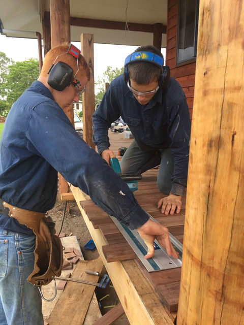 Building a deck for a pole home
