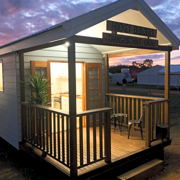 Modular house with a timber deck