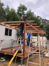 Building a deck off a tiny home