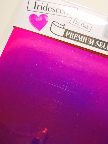 A4 Fluorescent PINK Radiant Vinyl Removable Self-Adhesive Sheet | Hyper Vinyl Art