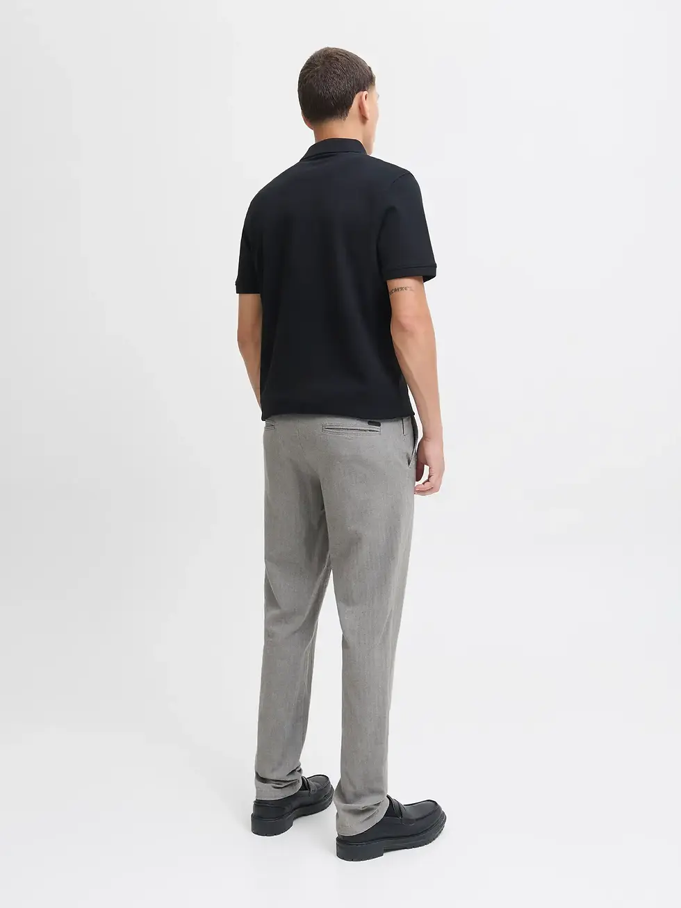Thumbnail: Pantaloni modello slim in fantasia spinata