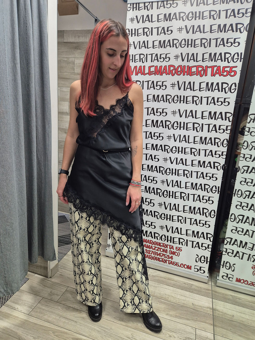 Thumbnail: Abito lingerie in raso con inserti in pizzo