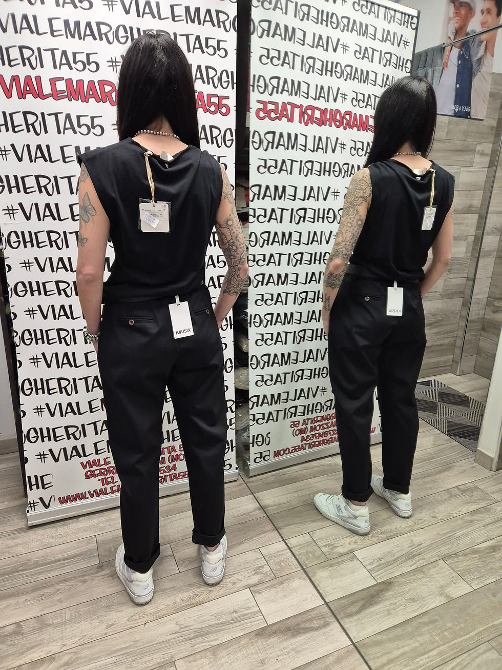 Thumbnail: Pantaloni a ovetto in punto milano