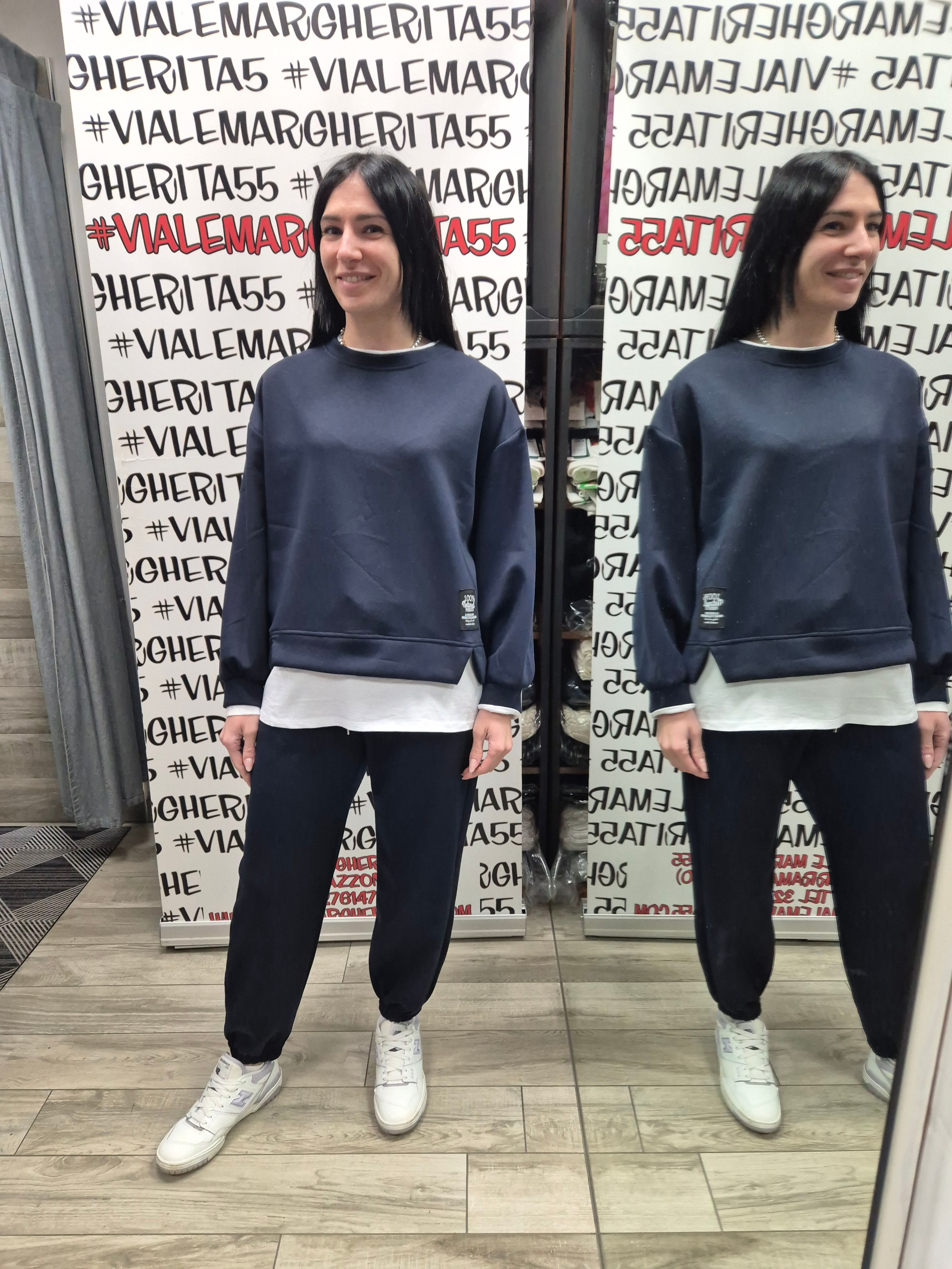 Completo tuta simil modal blu