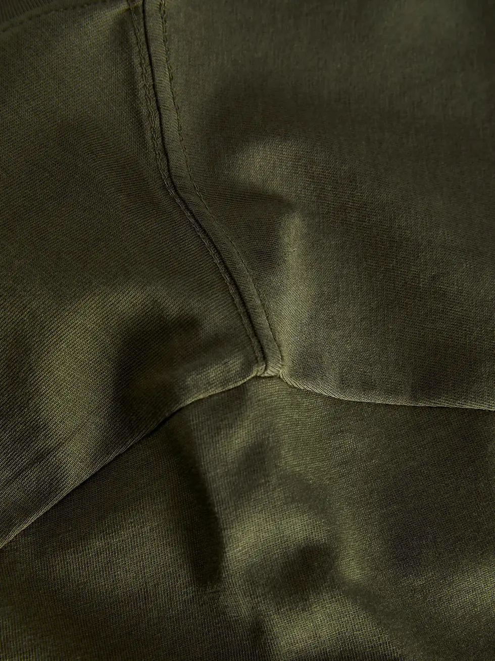 Thumbnail: T-shirt basic verde girocollo tinta unita