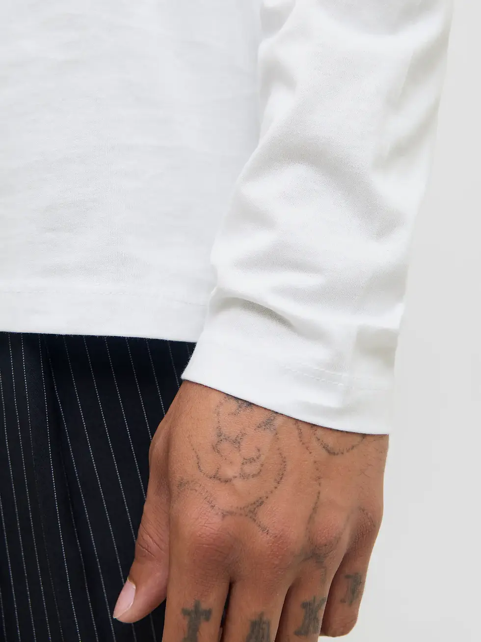 Thumbnail: maglietta bianca basic manica lunga Jack & Jones