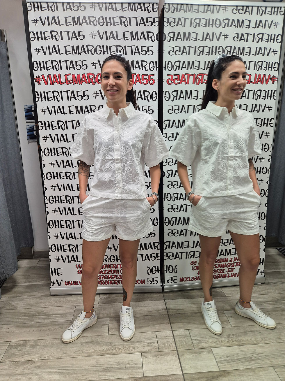 Thumbnail: Short in cotone sangallo