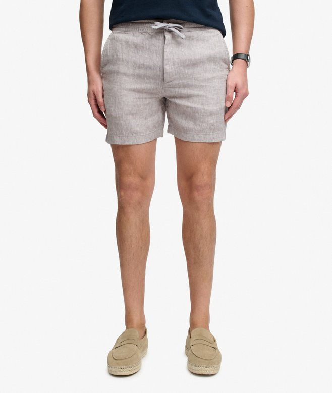 Pantaloncini in lino grigi Superdry