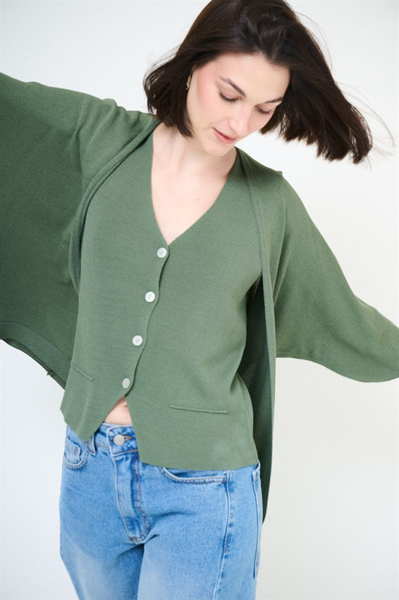 Thumbnail: Cardigan aperto in viscosa