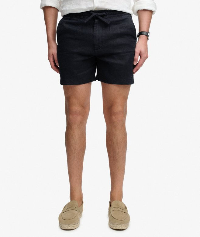 Pantaloncini in lino blu Superdry