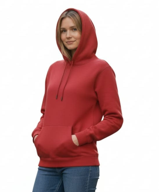 Thumbnail: Felpa rossa garzata basic