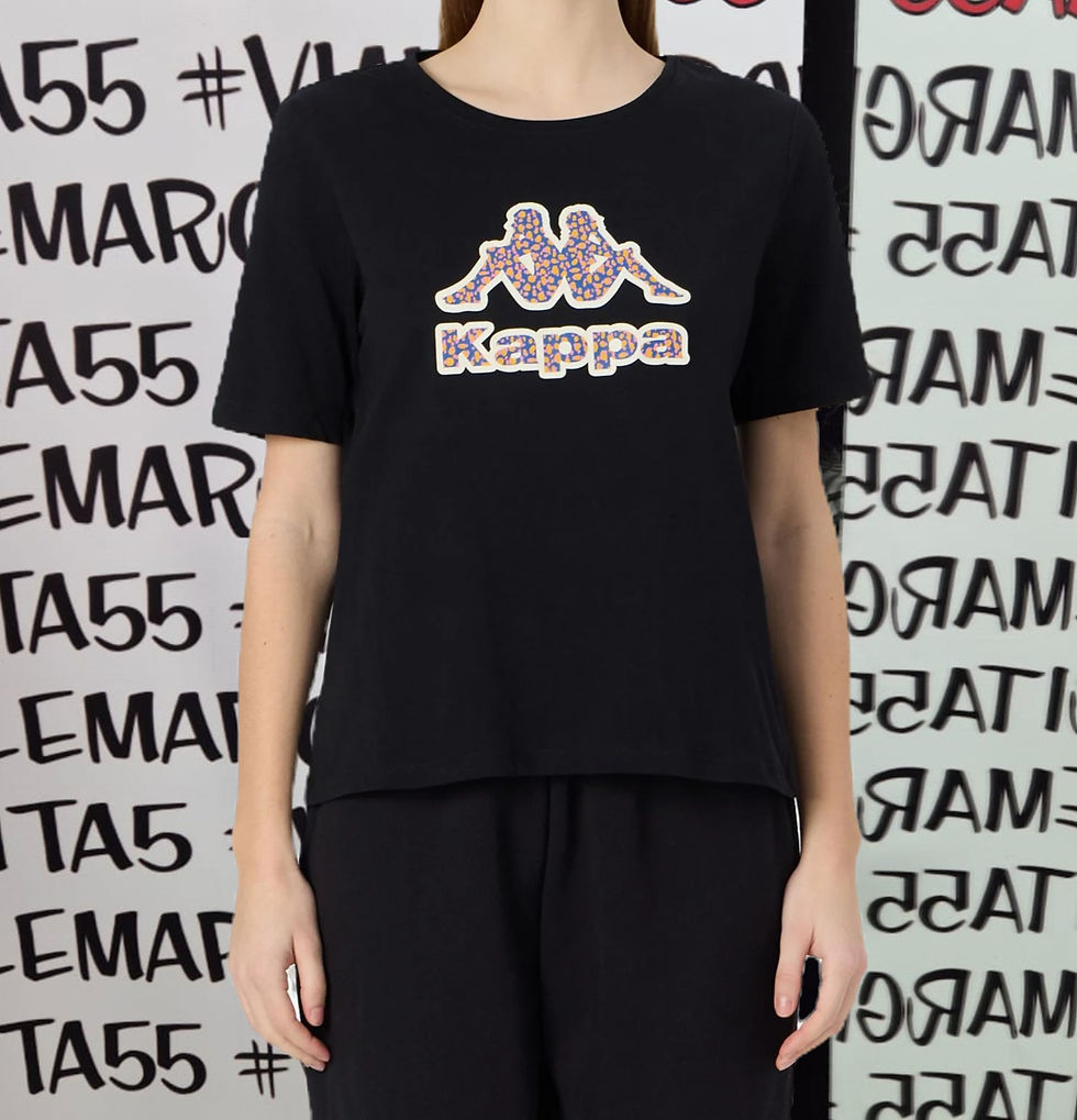 Thumbnail: T-shirt Kappa con logo fantasia leopardata