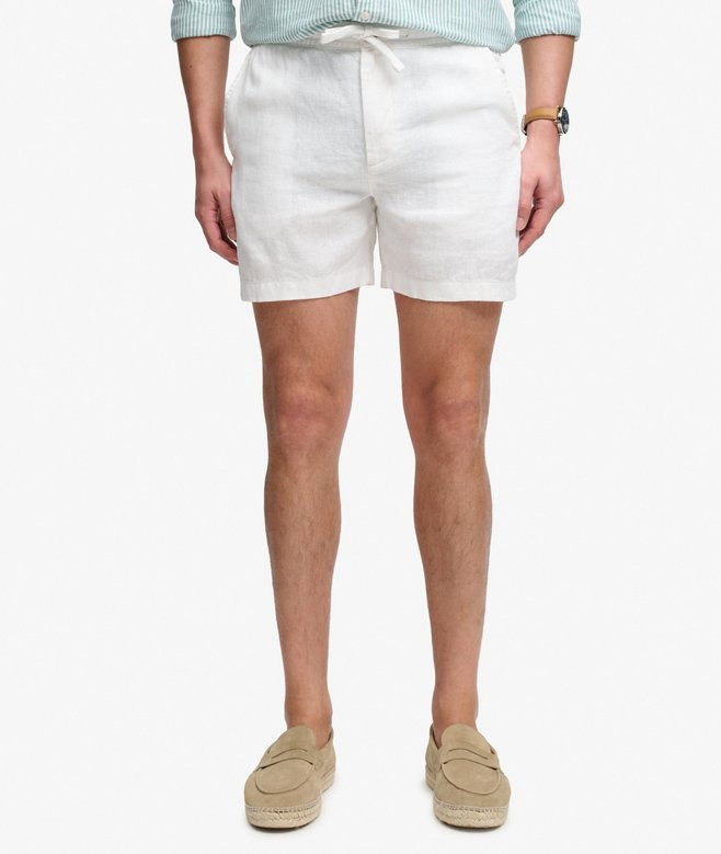 Pantaloncini in lino bianchi Superdry