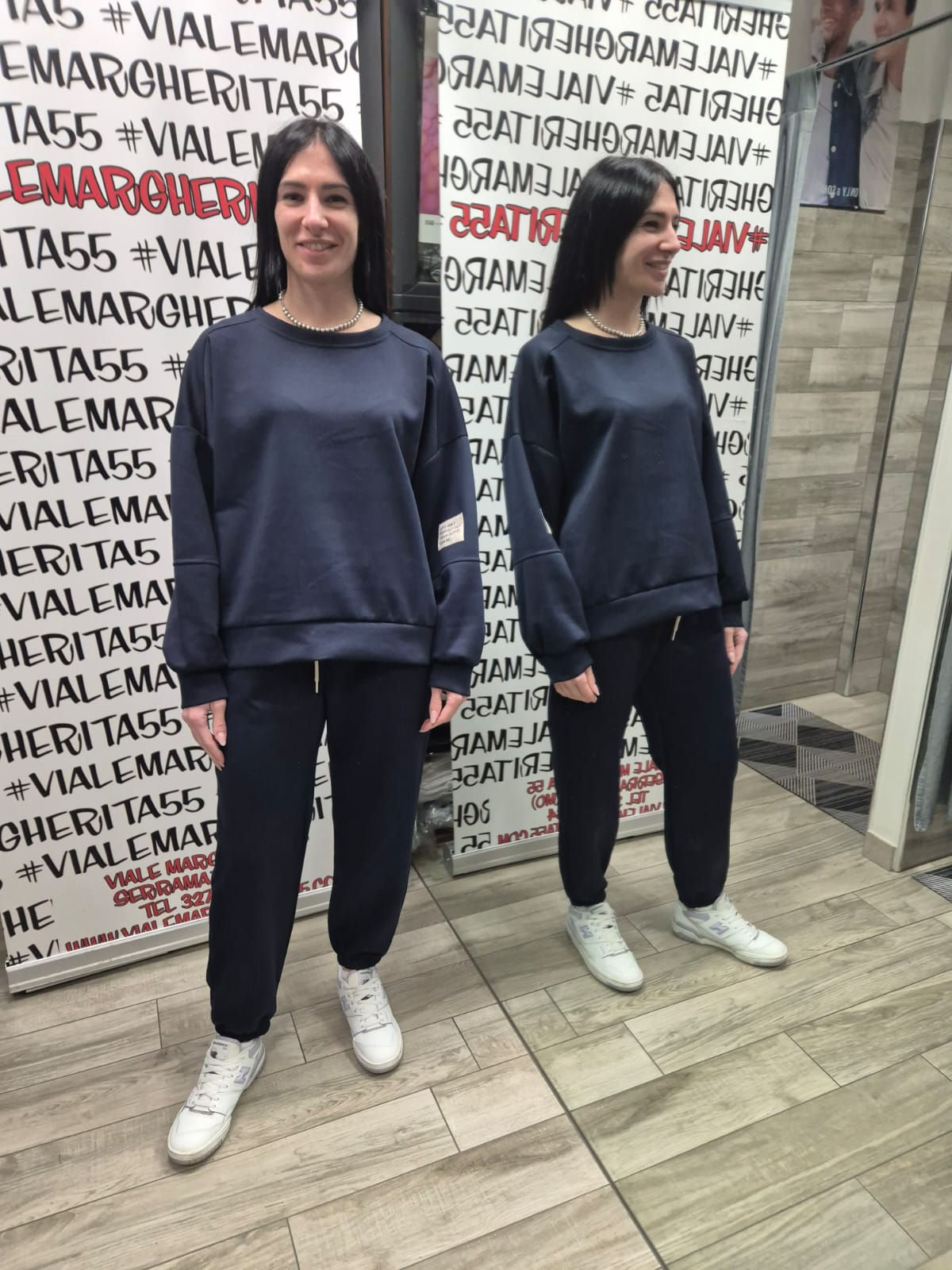 Completo tuta simil modal blu