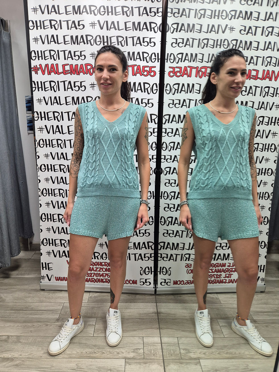 Miniatura: Shorts in crochet con lurex LUMINA