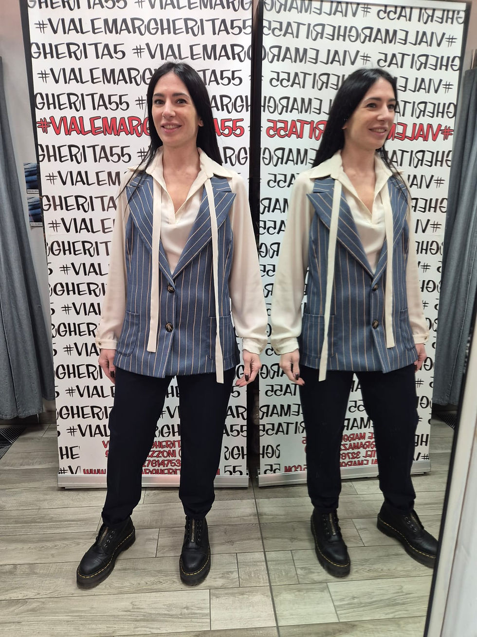 Thumbnail: Gilet smanicato a righe