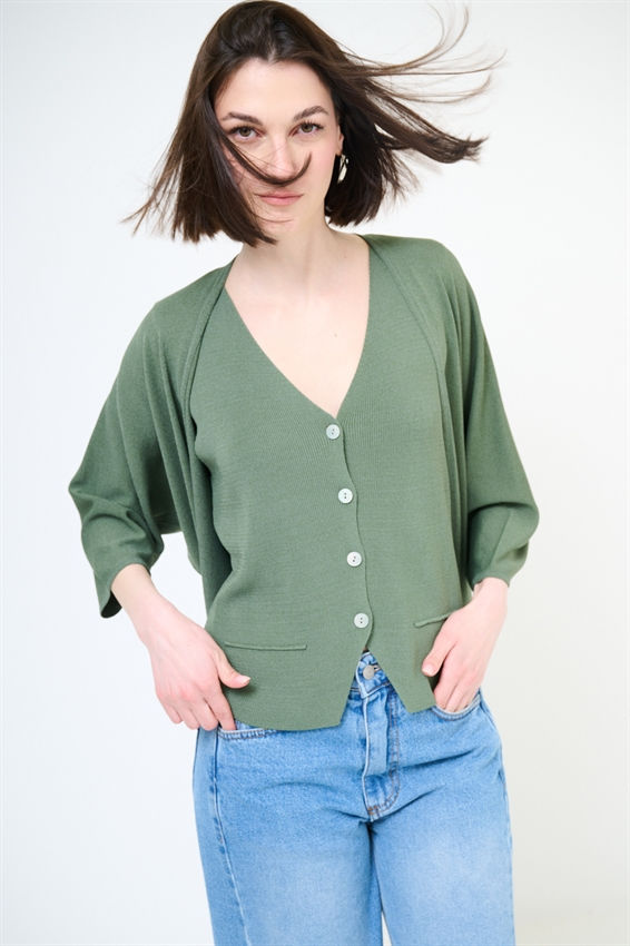 Thumbnail: Cardigan aperto in viscosa