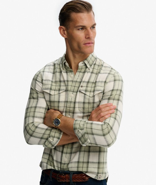 Camicia a quadri verde Superdry
