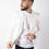 Miniatura: Blazer bianco sfiancato monopetto