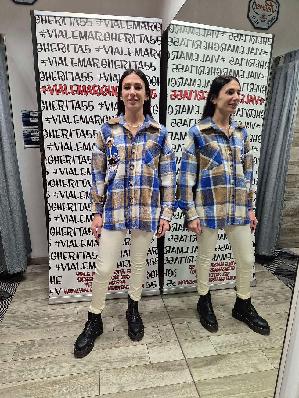 Thumbnail: Pantaloni tipo jeans colorati slim elasticizzati