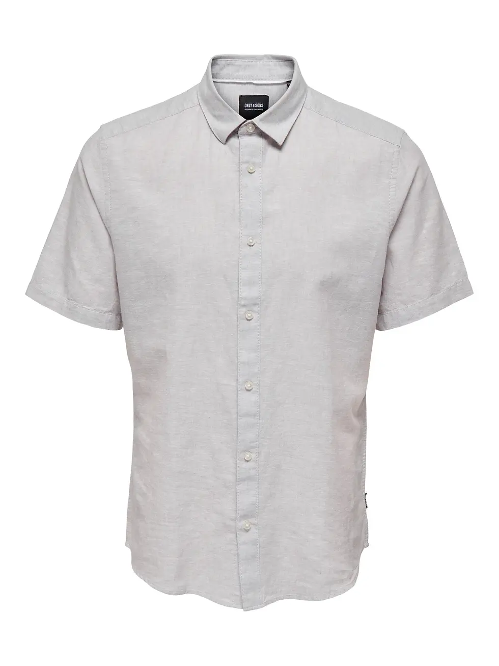 Miniatura: Camicia di lino basic a maniche corte