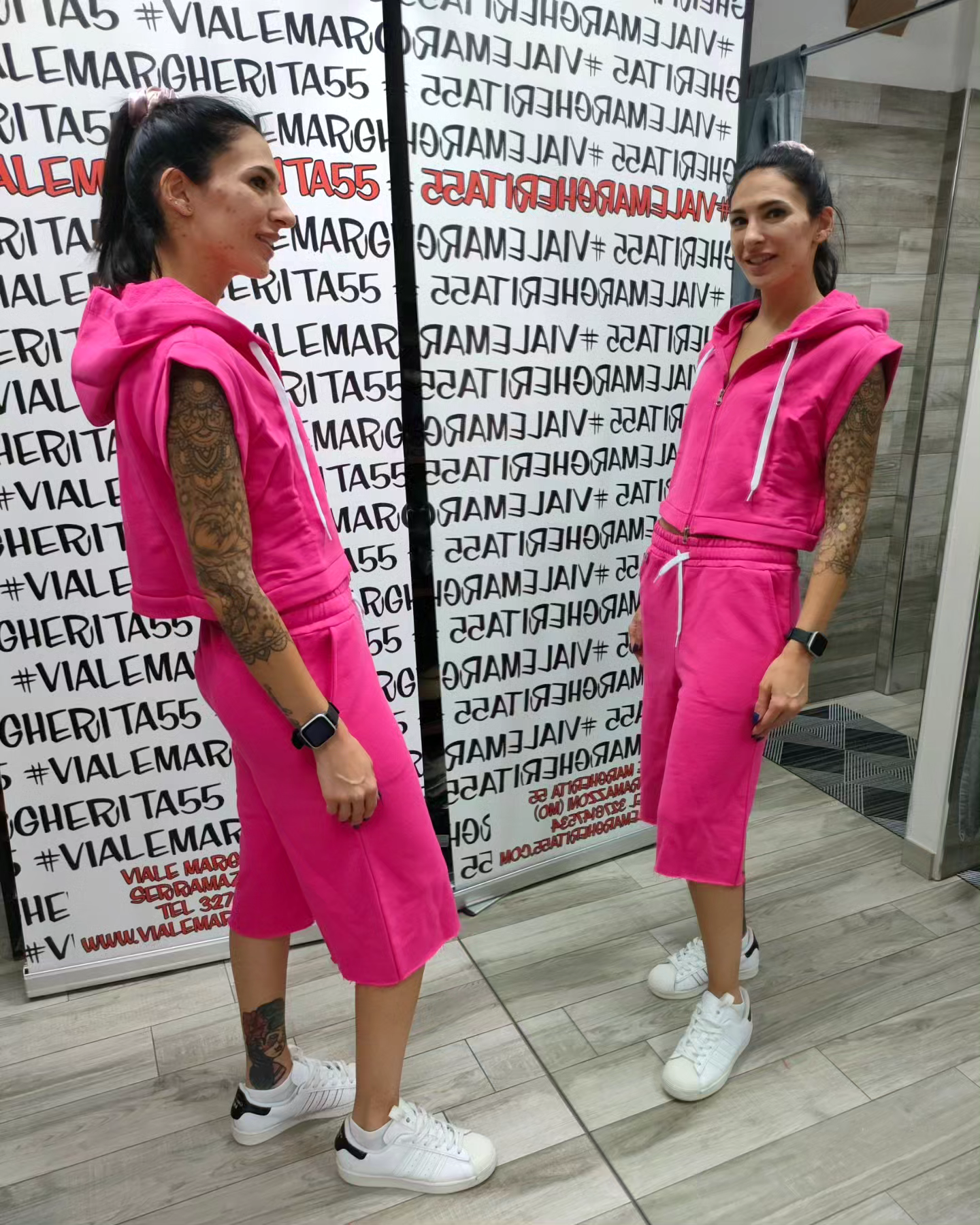 Bermuda lungo in felpa 