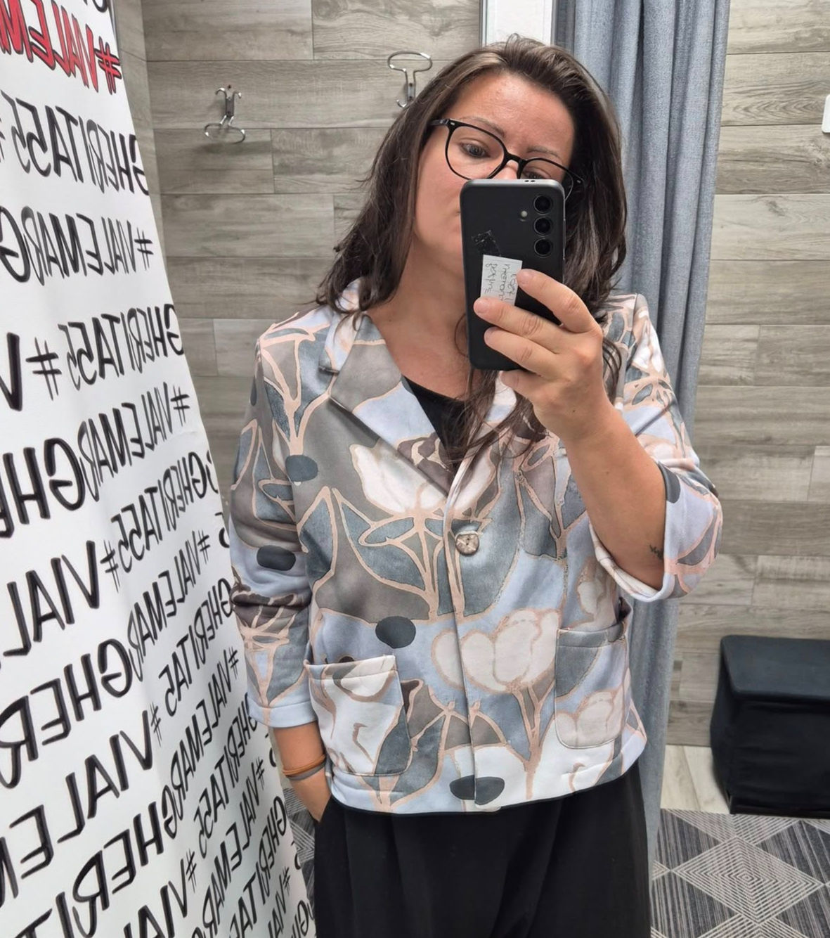 Giacchetta in felpa a fantasia