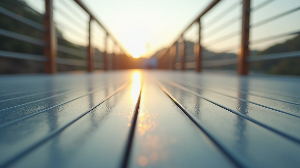 Eye-level view of a cleaned and maintained deck