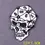 Thumbnail: Skull Iron on Embroidered Patches DIY Black and White