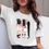 Thumbnail: 2022 Summer Fashion Lady High Heels Lipstick  Cola T Shirt  Top Tee T-Shirts