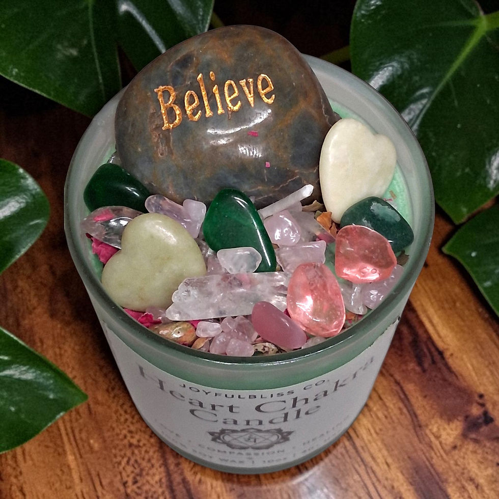 Thumbnail: Heart Chakra Candle, additional product image 6 by JoyfulBliss Co.