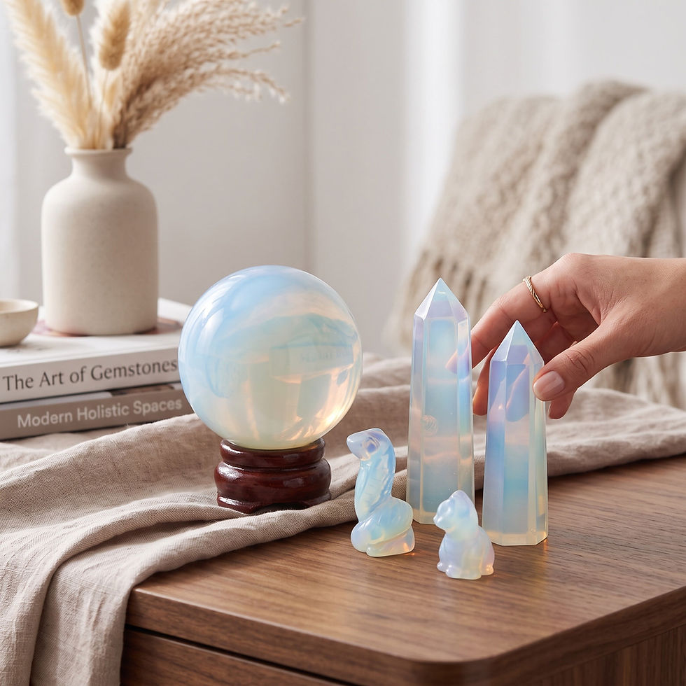 Thumbnail: Opalite Crystal Carving Set – 6 Pieces, additional product image 4 by JoyfulBliss Co.