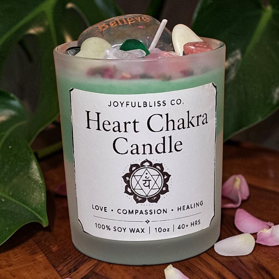 Thumbnail: Heart Chakra Candle, additional product image 4 by JoyfulBliss Co.