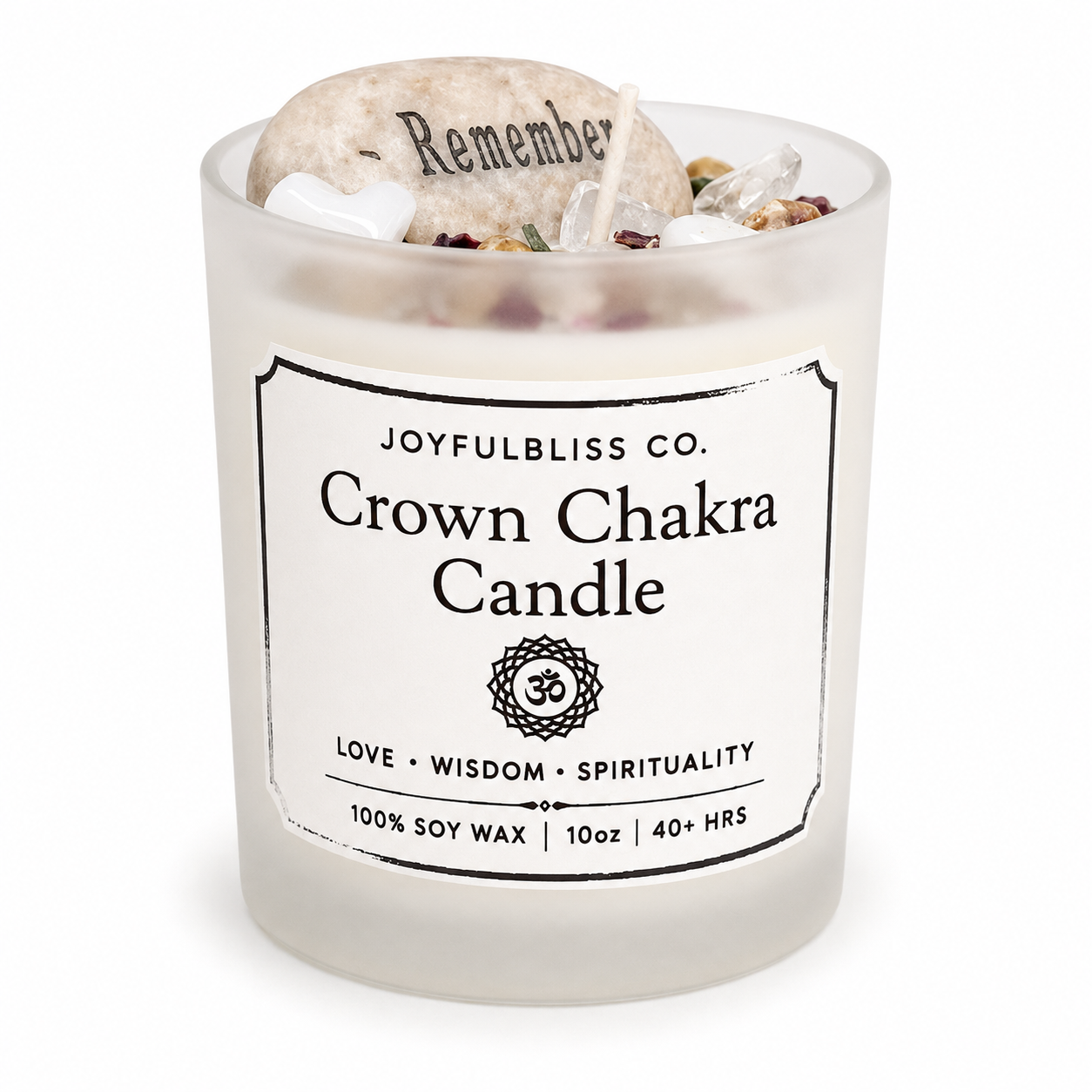 Crown Chakra Candle, handcrafted product by JoyfulBliss Co.