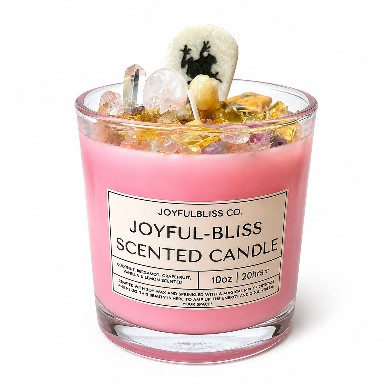 Joyful-Bliss Scented Candle – 10oz, handcrafted product by JoyfulBliss Co.