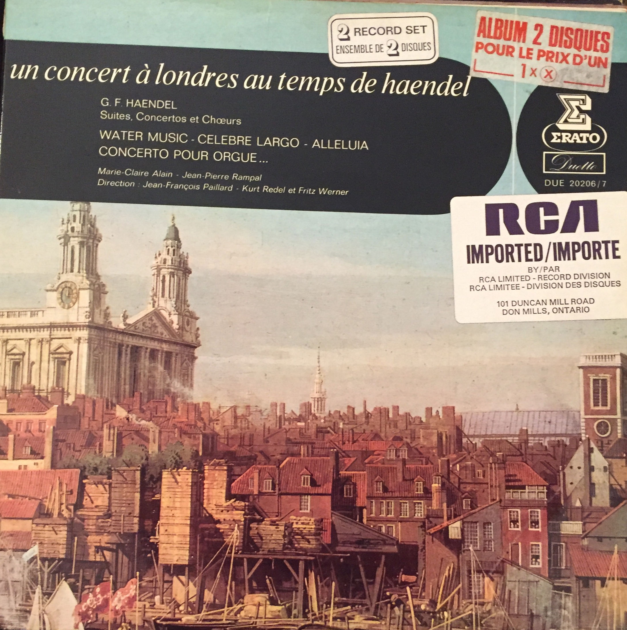 Haendel,  Alain, Rampal, Paillard,... ‎– Un Concert à Londres Au Temps de Haende