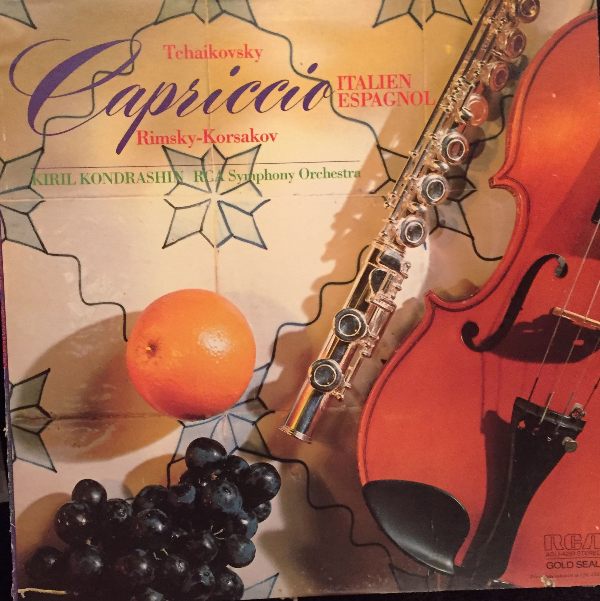 Tchaikovsky, Rimsky-Korsakoff, Kondrashin RCA Symphony Orchestra ‎Capriccio