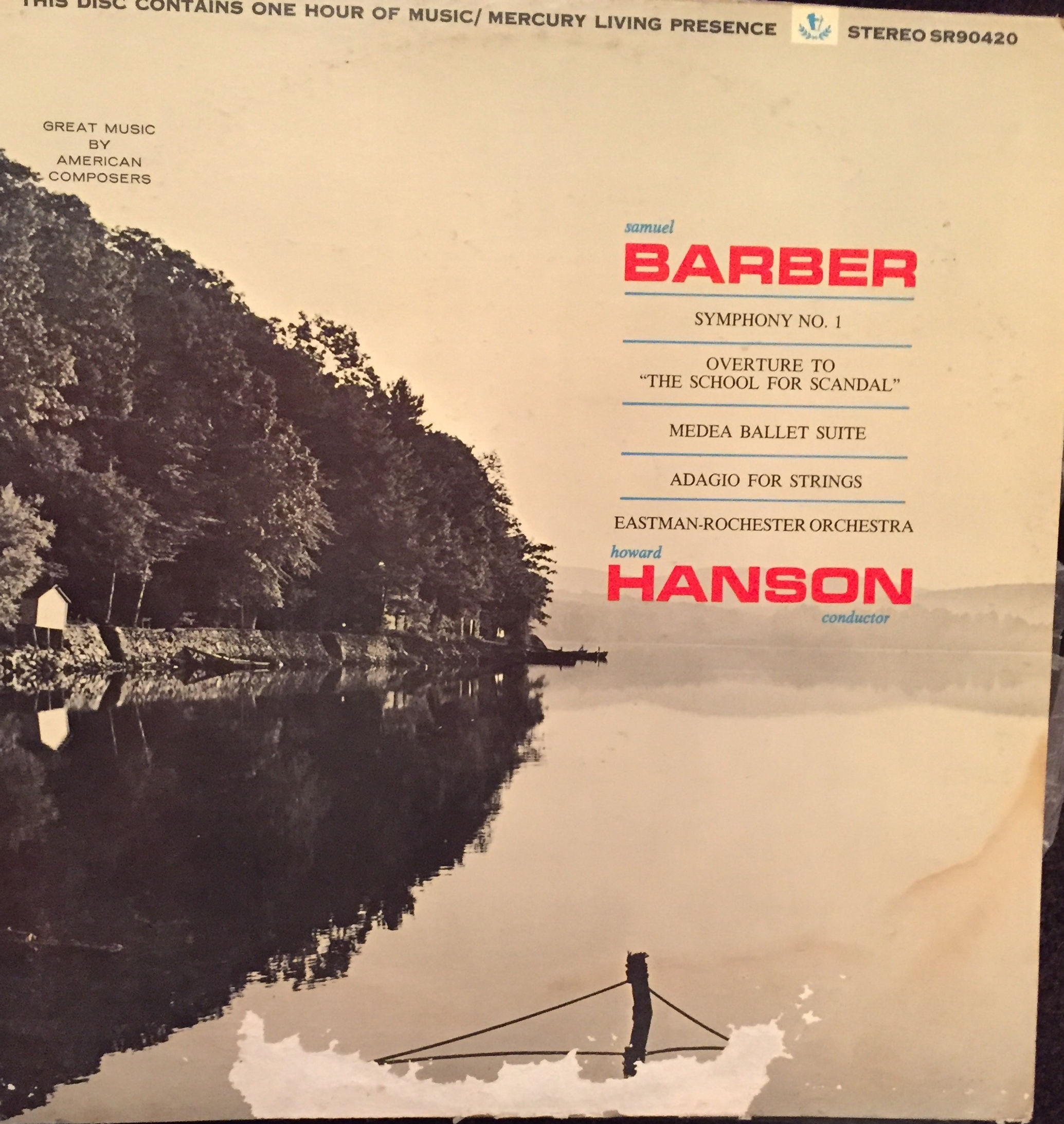 Barber, Howard Hanson, Eastman-Rochester Orchestra ‎– Symphony No.1